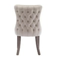 thumbnail image 5 of Tcbosik 2 Pack Upholstered Dining Chairs, Modern Velvet Side Chair with Solid Wood Legs for Kitchen, Living Room, Beige, 5 of 10