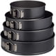 thumbnail image 1 of Juego de moldes desmontables metálicos grises, 4 piezas, redondos, ? 11/18/22/25 Cm, Molde para Pasteles, Antiadherente, Resistente al Calor 250°, Acero, Estándar, 1 of 7