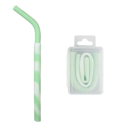 OkrayDirect Portable Reusable Washable Food Grade Silicone Drinking Bent Straws With (Best Pre Drinking Food)