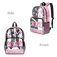 thumbnail image 2 of Whosucclay Soccer Ball Salamander Pattern Shoulder Bag with Adjustable Straps Side Pockets See Through Bookbag, Large Capacity 17 Inch Clear Backpack for School Work, 2 of 10