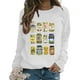 thumbnail image 5 of Sudadera con cuello redondo para mujer sudadera con pepinillos enlatados a la moda novedad, 5 of 6