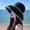 E-647 Black Pearl Fisherman Hat, variant on New Fisherman Hat For Women With Large Eaves, UV Resistant, Ice Silk Texture, Beach Hat, Small Face, Sun Protection, Sun Shading, Sun Hat