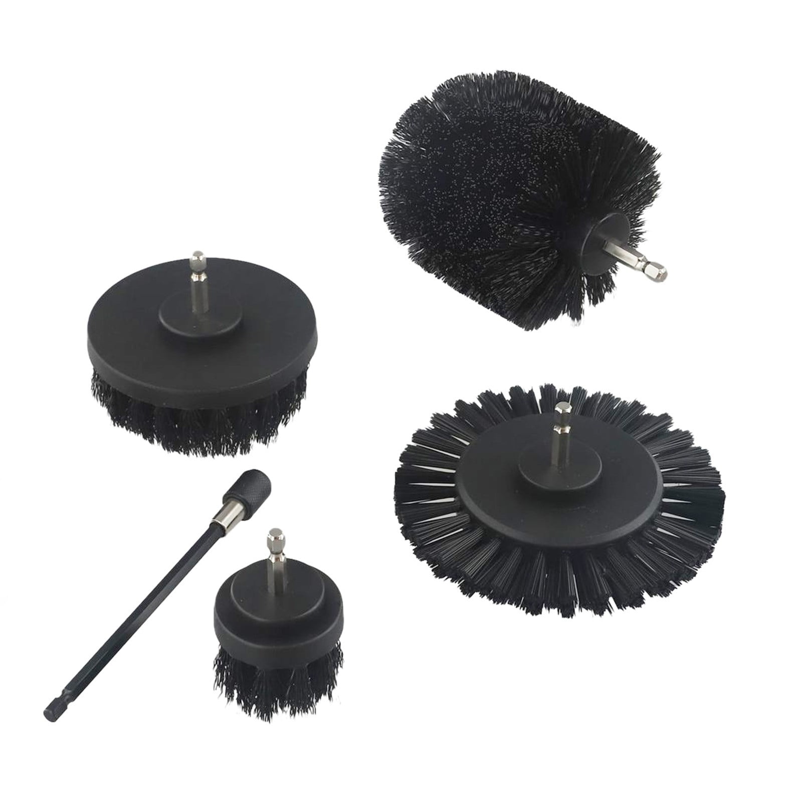 5 peice BBQ grill brush wire and safe to use with a drill cordless or cord
