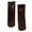 Brown, variant on Jamicy Women's Ruffle Socks Solid Color Lettuce Edge Comfort Breathable One Size Ankle Casual Fashion Dress Floor Socks