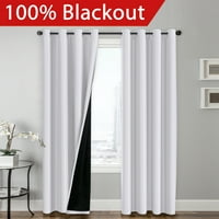 White Blackout Curtains Walmart Com