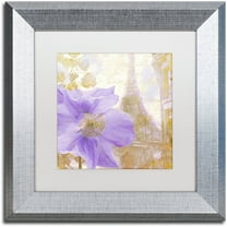 Trademark Fine Art "Purple Paris II" Canvas Art by Color Bakery White Matte, Silver Frame