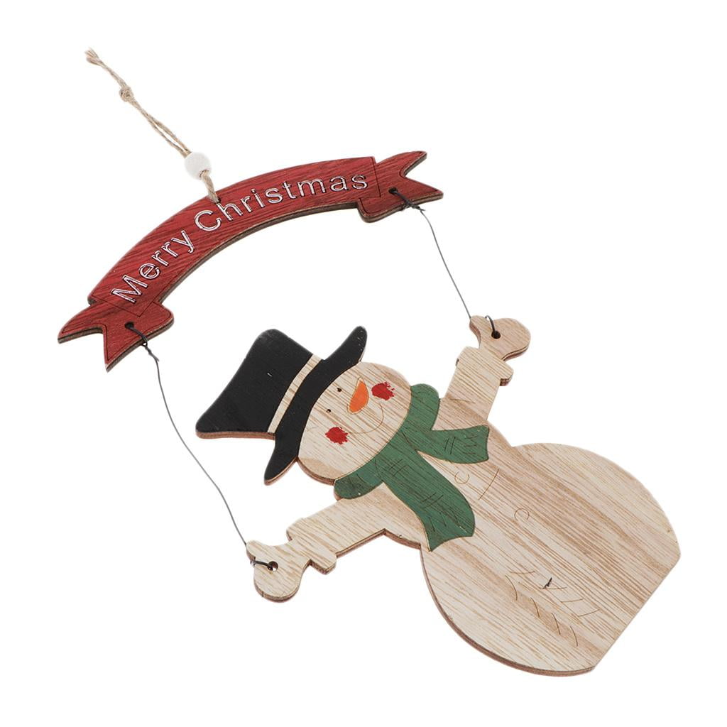 Christmas Wooden Pendant Door Decorations Xmas Tree Hanging Home Party Ornaments 