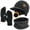 B-Slate Gray, variant on KOITHOT 3 Pcs Winter Beanie Hat with Brim and Ear Flaps Knitted Line Neck Warmer Touchscreen Gloves Set for Men Black