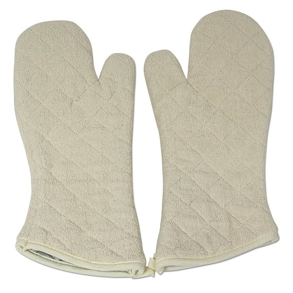 Nouvelle Legende Terry Oven Mitts Commercial Grade 2-Pack Color Cream