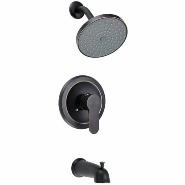 Designers Impressions 659638 Robinet de Douche Combo Bronze Huilé - Design à Poignée Unique - Convertible