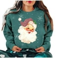 thumbnail image 2 of EGNMCR Chandails en Molleton à Capuche pour Femmes, Chandails en Molleton pour Femmes, Chandail à Capuchon Décontracté à Manches Longues de Noël, Chandail Ample à Col Rond Imprimé pour Femmes, Blouse Sans Capuche à Manches Longues, 2 of 4