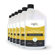 Zogics Peroxide Powered Cleaner Degreaser, Case of 6 - 32 oz Bottles - Each Bottle Makes up to 8 Gallons - Meets ECOLOGO Standards