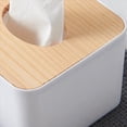 thumbnail image 5 of 3X Caja de Pañuelos de Papel Cuadrada Caja de Pañuelos de Papel con Tapa de Madera Mini Caja de Pañuelos de Madera Extraíble para El Hogar, 5 of 5