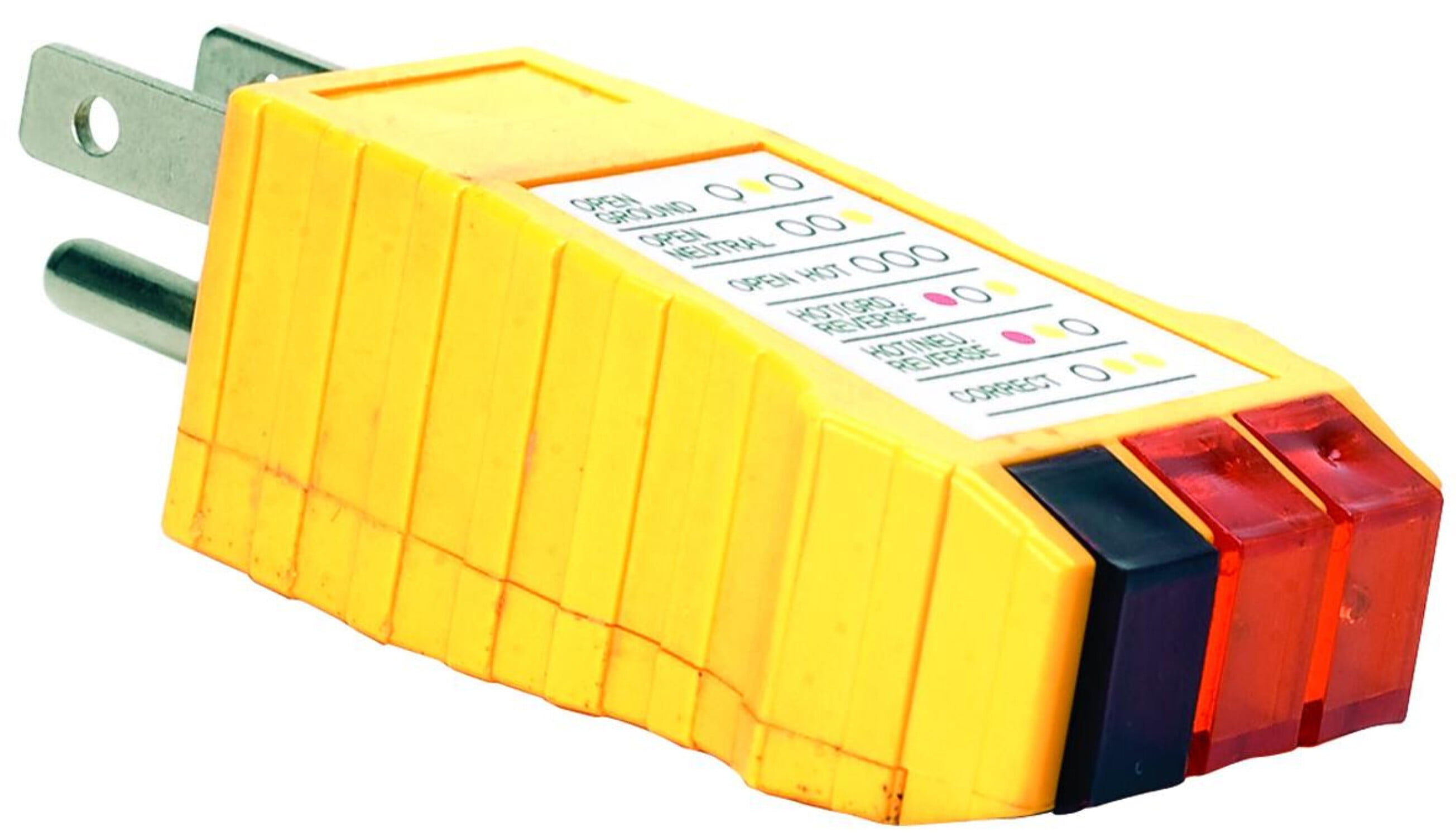 Steren 125 VAC 2-Pole 3-Wire Grounding Outlet Tester with Light ...