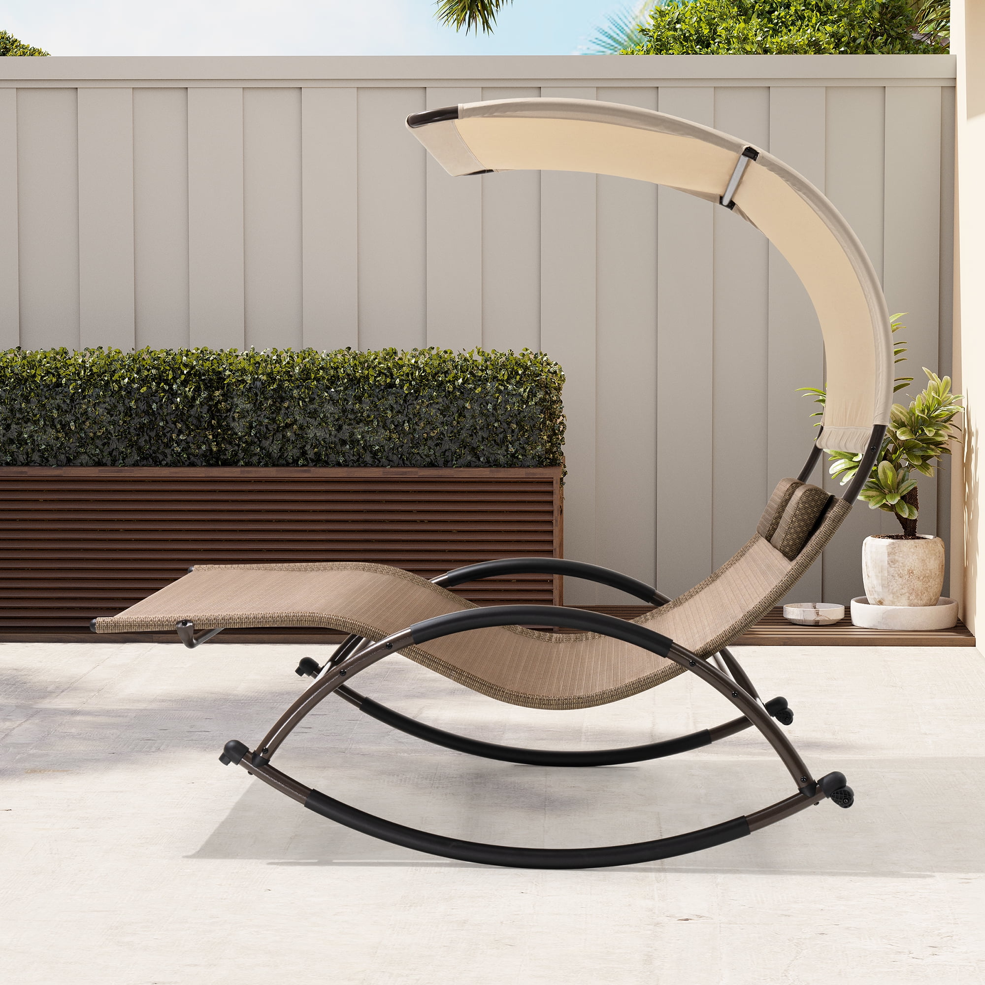 Double chaise 2024 lounge swing