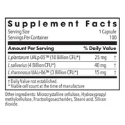 ARG Lactobacillus - Multi-Strain Probiotic Capsule - Gut & Digestive Health Support - Dairy Free, Gluten Free - 100 Servings - 100 Capsules