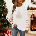 thumbnail image 5 of HOMBOM Womens Shirts White Long Sleeve Festive Christmas Ugly Reindeer Xmas T Shirts for Female, 5 of 9
