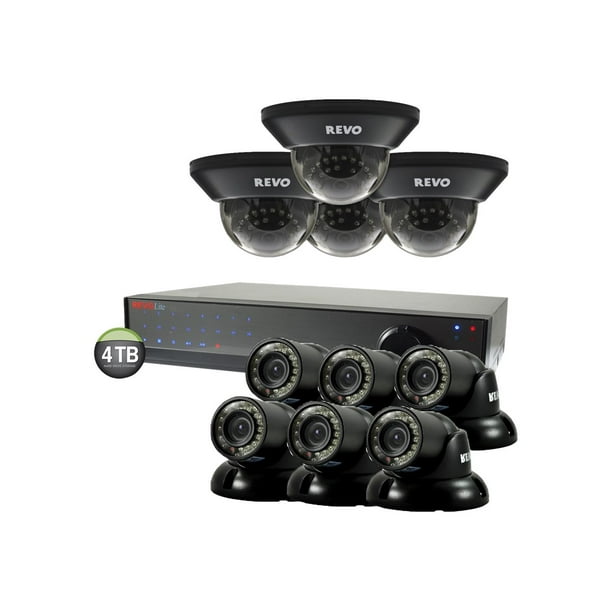 Revo Lite 16Channel 4TB 960H DVR Surveillance System with Ten 700TVL