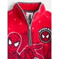 thumbnail image 3 of Spider-Man Toddler Boys Faux Shearling Half Zip Graphic Pullover, Sizes 12M-5T, 3 of 3