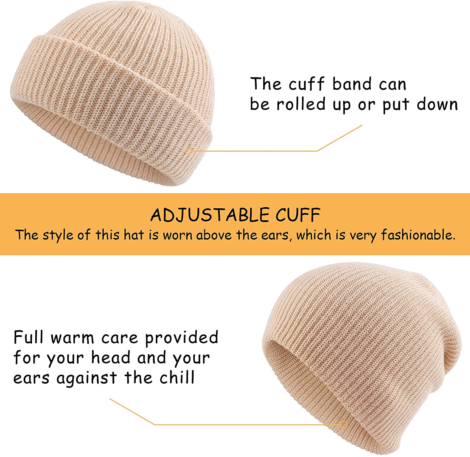 Autumn Winter Fisherman Beanie for Men 