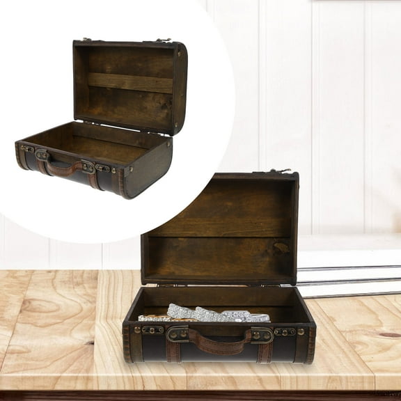 Yardwe Vintage Wooden Jewelry Storage Case with Large Capacity for Jewelry and Trinkets