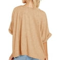 thumbnail image 3 of Langwyqu Summer Fashion Women Short Sleeve Female Solid Casual Loose Shirt, 3 of 5