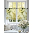 thumbnail image 4 of Sage Green Leaves Sheer Curtains 54 Inch Length 2 Panels Set Window Treatments, Summer Botanical Farmhouse Watercolor Leaf Rod Pocket Semi Curtains for Living Room/Bedroom/Kitchen, 104"W x 54"L, 4 of 7