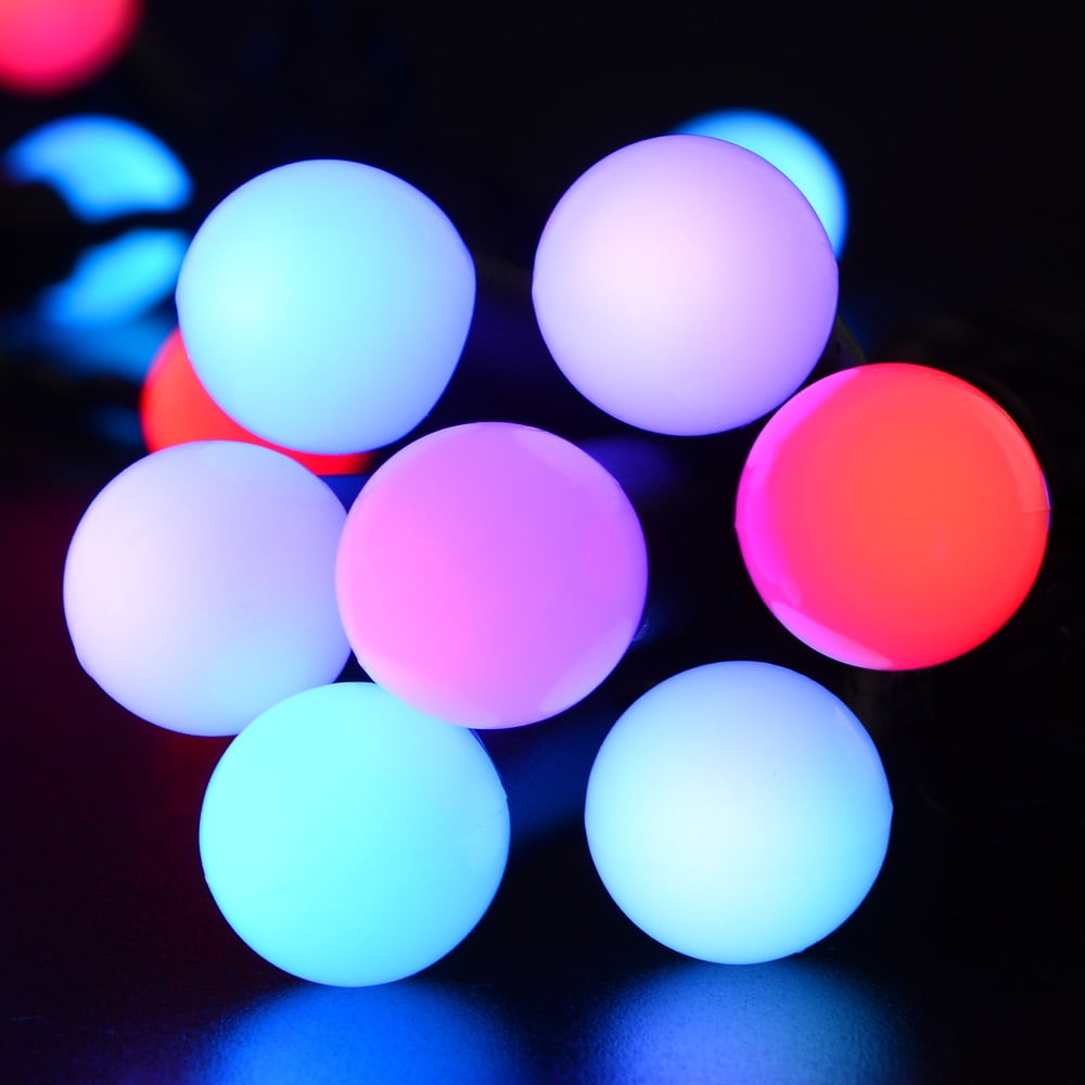 Qedertek Christmas lights 50 LED 16.4ft RGB Ball Lights,Color Change