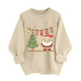 thumbnail image 5 of Makaor Women's Sweatshirts Long Sleeve Christmas Crew Neck Tops Santa Graphic Pullover Tees Fleece Cute Outfits Clothes, 5 of 6