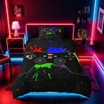 thumbnail image 2 of meiyoeat Graffiti Splash Game Controller Twin Bedding for Boys Teens Gamers, Colorful Graffiti Gaming Console Duvet Cover Set, Gamepad Reversible 2pcs, 1 Duvet Cover and 1 Pillowcase, 2 of 7