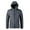 Grey, variant on Mens Jean Jacket Down Alternative Quilted Lightweight Packable Padding Detachable Hood Straight Jacket,Black,M