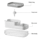 thumbnail image 3 of Dispensador de jabón de cocina con soporte para esponja, dispensador de detergente para platos para fregadero de cocina, jabón y esponja, color negro, 3 of 6