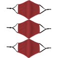 thumbnail image 2 of Masque Facial en Tissu Lavable 3 Plis Adulte Réutilisable et Réglable Rouge, 2 of 4