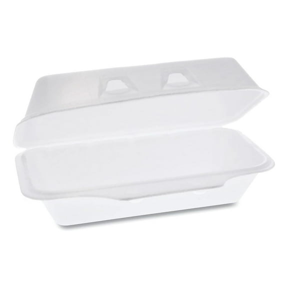 SmartLock Foam Hinged Containers, Medium, 8.75 x 4.5 x 3.13, 1-Compartment, White, 440/Carton (YHLW01840000)