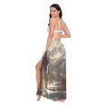 thumbnail image 3 of FORMRS Womens Long Sarong Beach Wrap Semi-Sheer Bikini Skirt Bathing Swimsuit Cover Up, Snow Mountains, 3 of 7