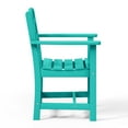 thumbnail image 6 of WestinTrends Ashore 6-Piece Outdoor HDPE Patio Dining Table Set with Bench, Turquoise, 6 of 9