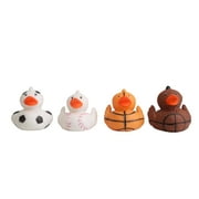 4 Sports Ducks, Mini Rubber Duckies, Way to Celebrate! Party Favors, 4 Ct.