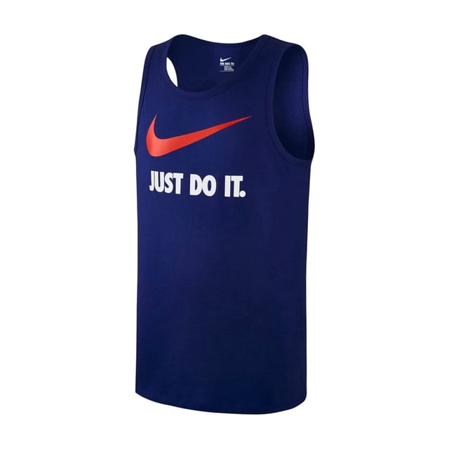 Camiseta sin mangas Nike Just Do It para hombre, azul, grande Nike Camiseta sin mangas