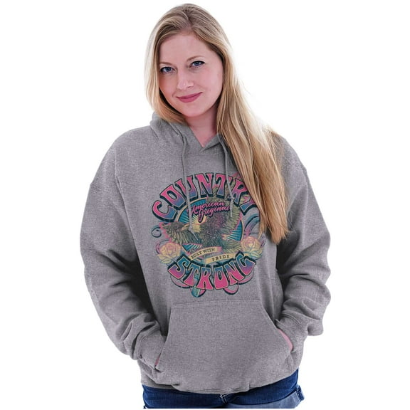 Groovy Country Built With Pride Eagle Hoodie Sweatshirt Women Brisco Brands S