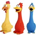 thumbnail image 2 of Style Rubber Chicken Squeaky Dog Toys For Small, Medium Or Large Pet Breeds, Play Fetch, Reduce Separation Anxiety, 2 of 4