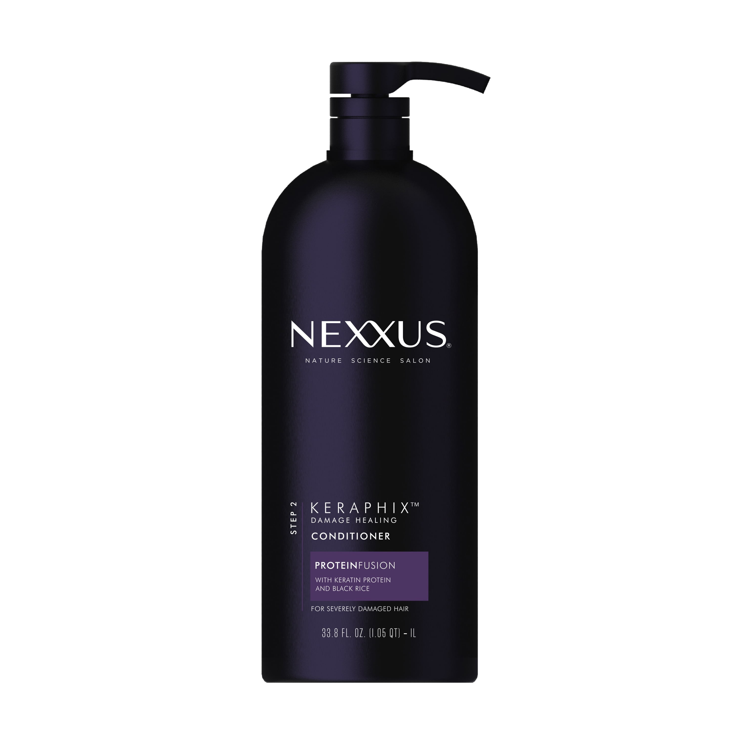 Nexxus Keraphix Shampoo, Conditioner, & Hairspray Set With ProteinFusion for Damaged Hair, Keratin Protein, Black Rice, Silicone-Free