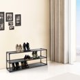 thumbnail image 2 of Detachable Shoe Rack Steel Shelves Espresso Finish Metal Pipes Non Woven Fabric Shoe Shoe Tower, 2 of 7