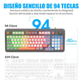 thumbnail image 2 of Kit de teclado y mouse Bloosom  gamer Español Latinoamérica teclado negro y mouse blanco, 2 of 4