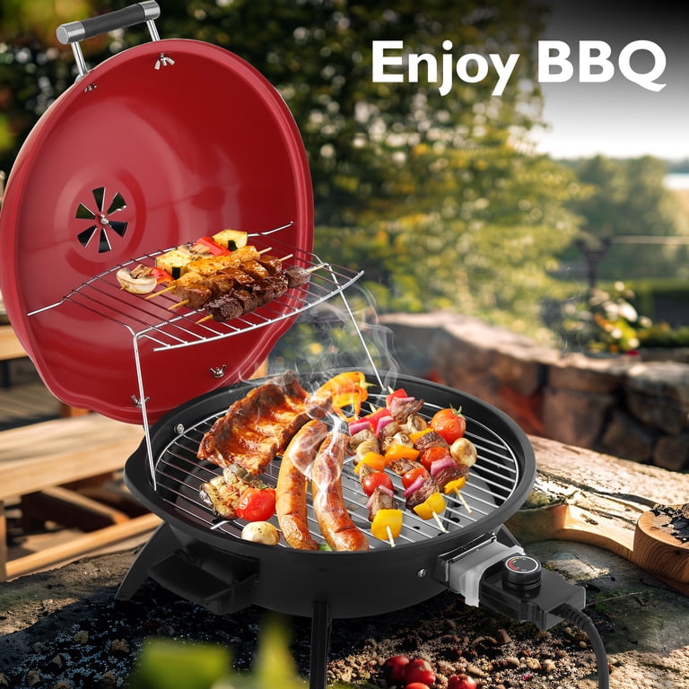 Zimtown Electric Portable BBQ Grill, 1600W, Red photo 7