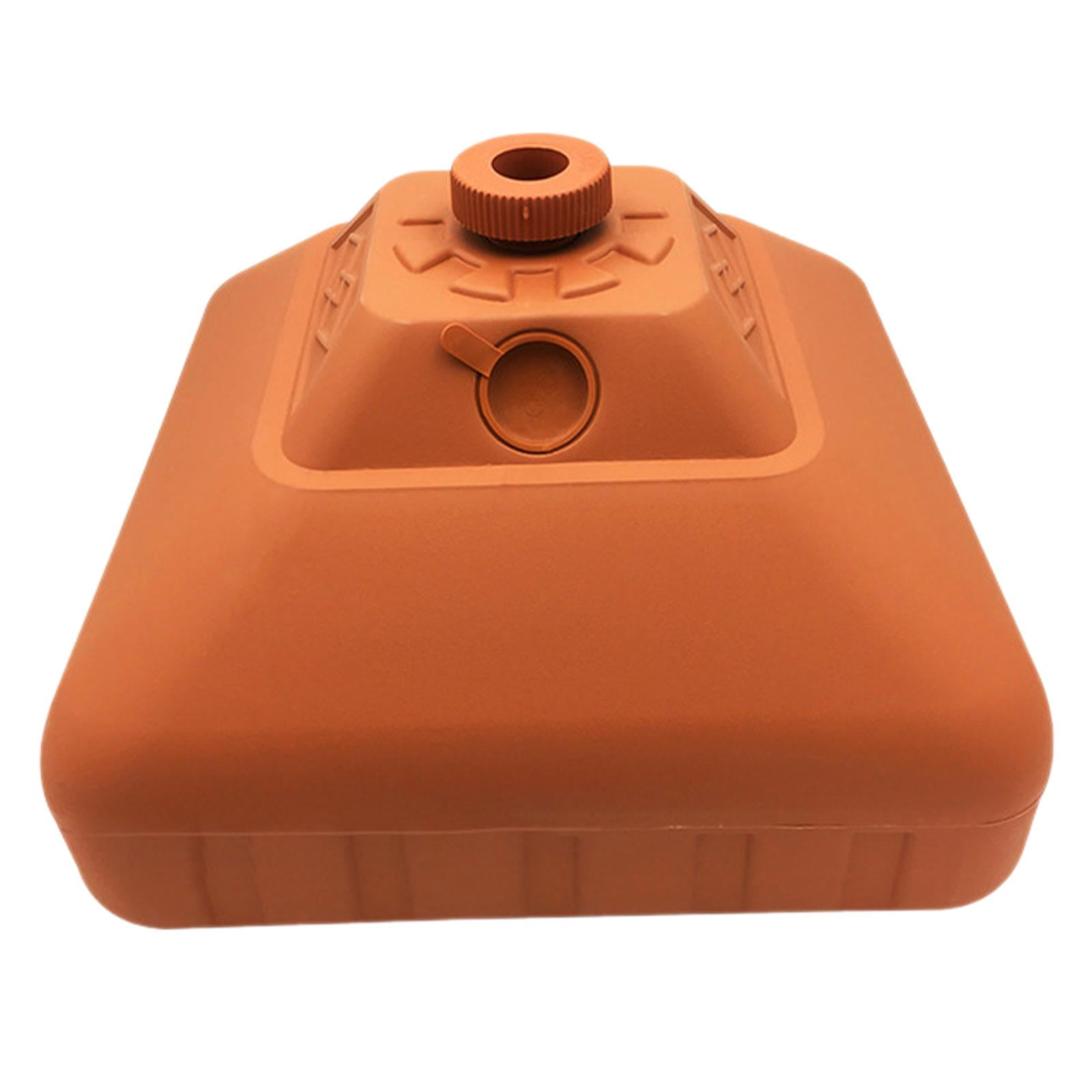 SunniMix Water Fillable Umbrella Base Parasol Holder, Square Patio Umbrella Holder Outdoor Umbrella Stand for Yard Lawn Beach Poolside Orange