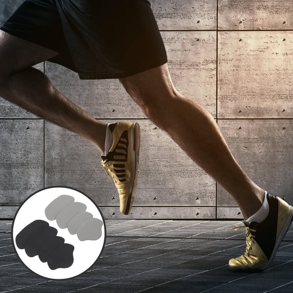 Raindrops Heel Stickers Non-Slip Soles for Footwear Black 8Set