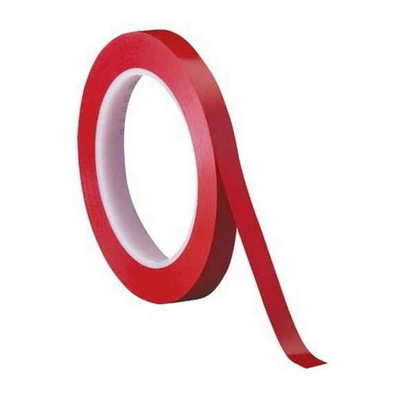 3m Vinyl Tape,1/4"x36yd,Rd,PK3 T9614713PKR