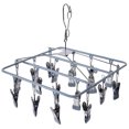 thumbnail image 1 of Fyearfly Hanging Drying Rack,Windproof Drying Rack with 18 Clips Non Slip Stainless Steel Socks Underwear Laundry Hanger Silver, 1 of 8