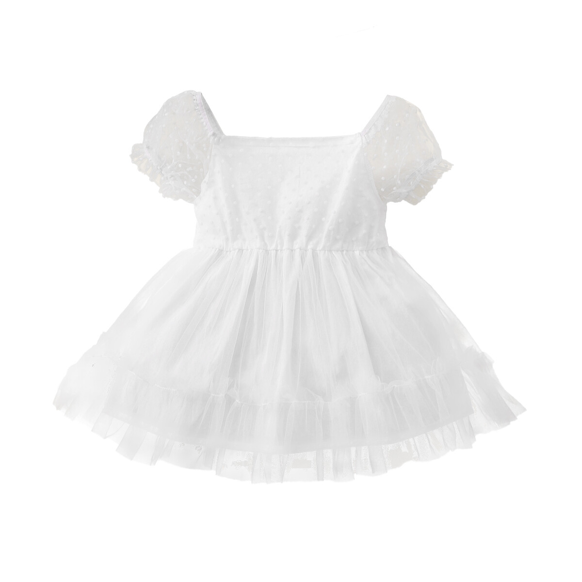 Infant Baby Girl Clothes Baby Girl Dress Short Sleeve Offshoulder Dress Baby Girls Tulle Dress