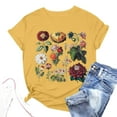 thumbnail image 2 of Sgkm Womens Shirts Boho Flower T Shirt Wildflowers Shirts Lover Top Vintage Tshirts for Women S, 2 of 3
